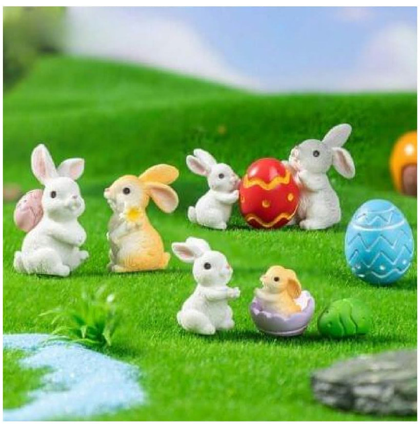 Easter themed rabbit figures