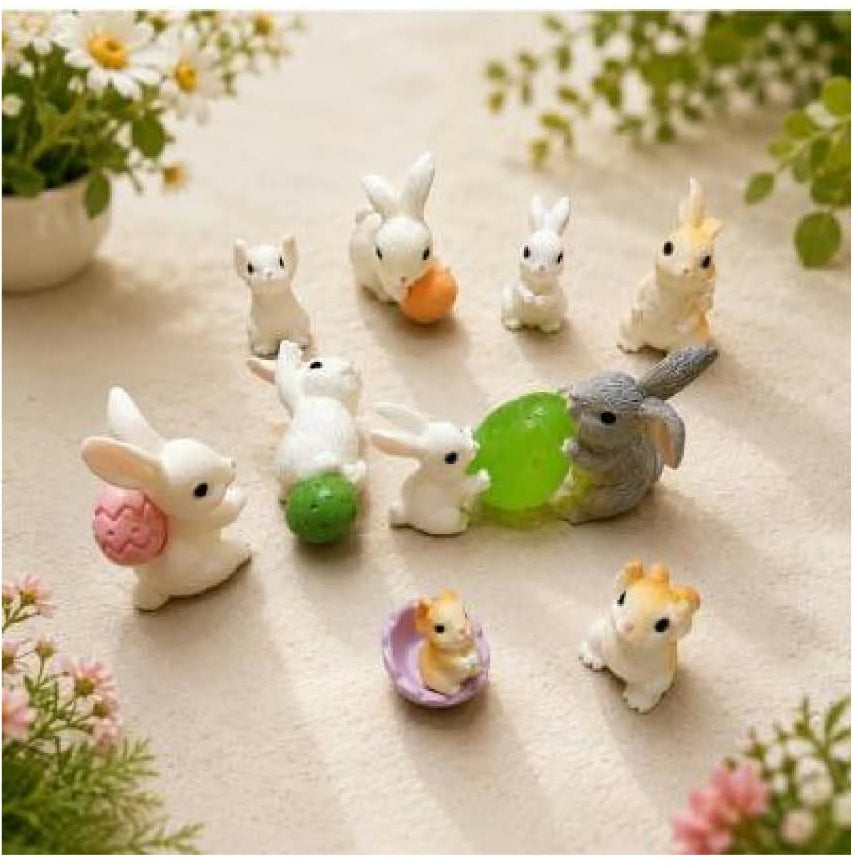White Bunny FIgures